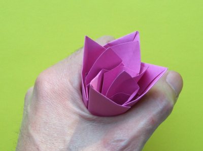 Origami Tulp vouwen