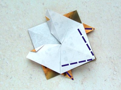 een origami schildpad van papier maken