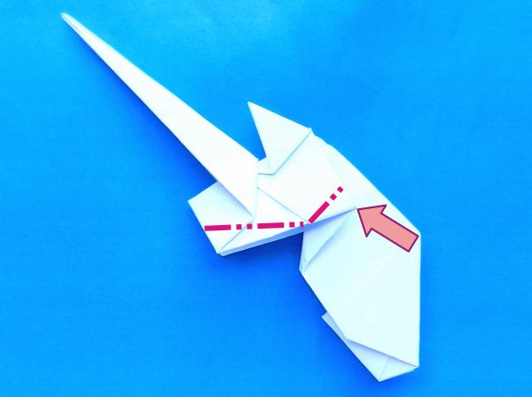 Origami Eenhoorn vouwen