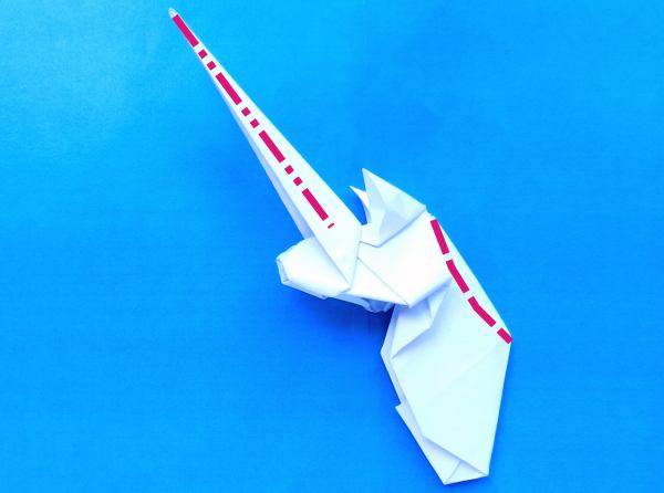 Origami Eenhoorn vouwen Origami Eenhoorn vouwen