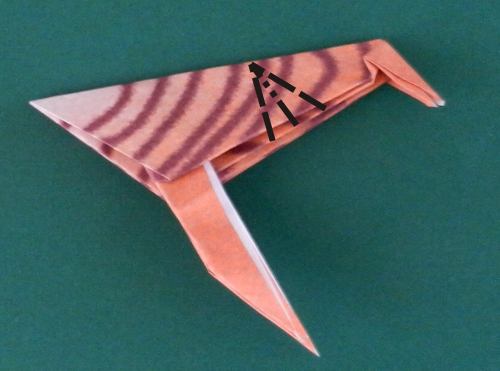 how to fold an origami Velociraptor