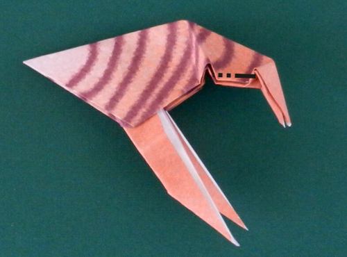 how to fold an origami Velociraptor