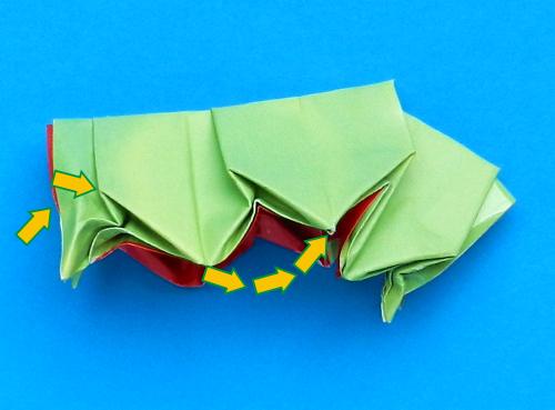 Origami flesh eating plant folding instructions