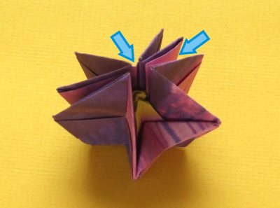 diagrams for folding an origami violet flower