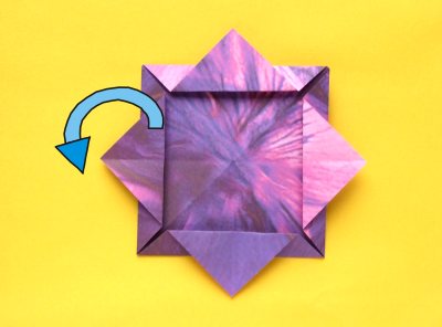 diagrams for folding an origami violet flower