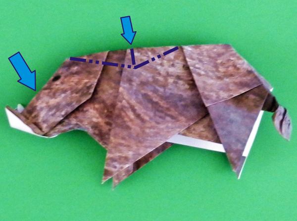 Origami zwijn maken Origami zwijn maken