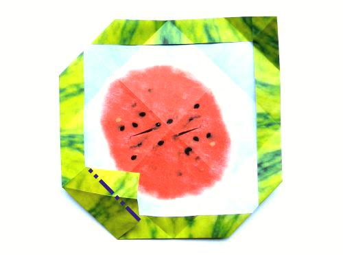 Make Origami Watermelon slices