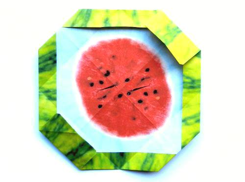 Make Origami Watermelon slices