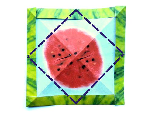 Make Origami Watermelon slices