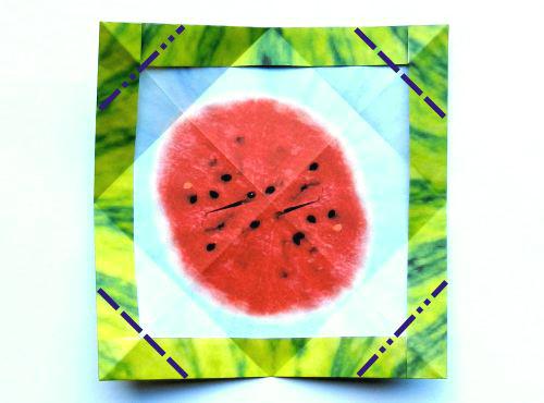 Make Origami Watermelon slices