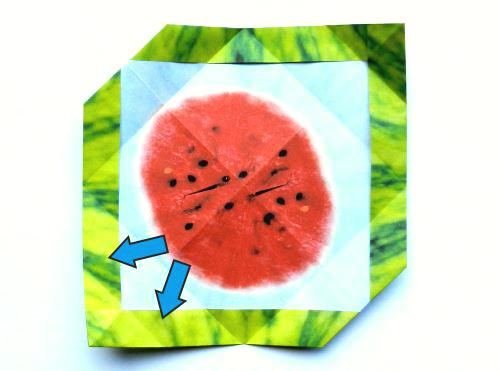 Make Origami Watermelon slices