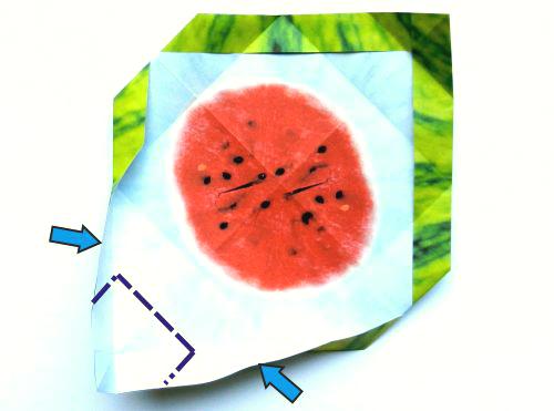 Make Origami Watermelon slices