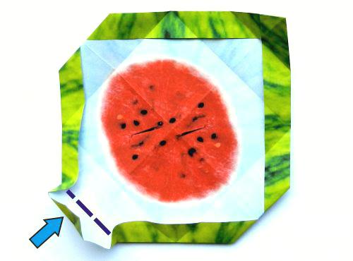 Make Origami Watermelon slices