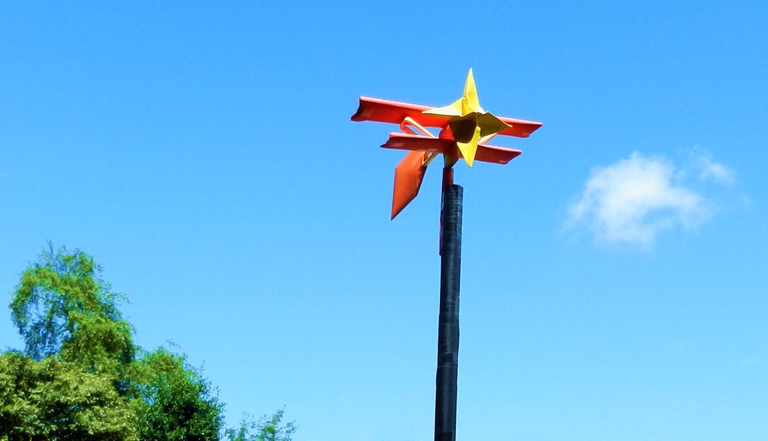 Paper airplane windmill