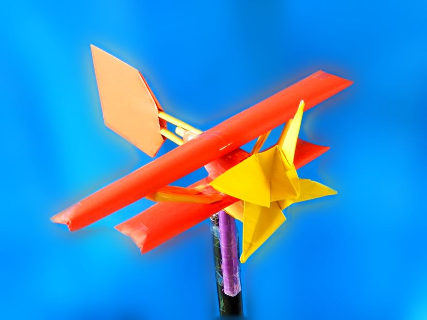 Paper plane windmill