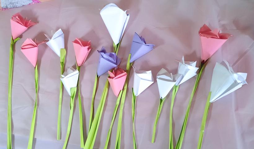 Origami flowers