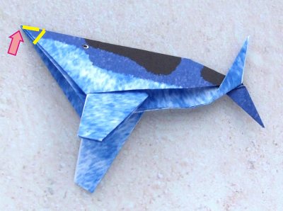 Origami Walvis vouwen