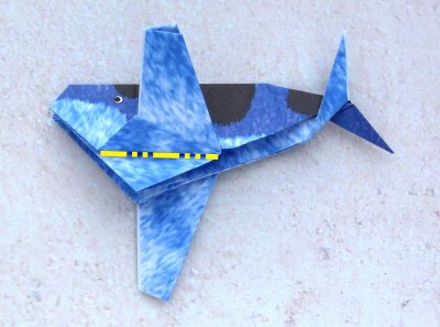 Origami Walvis vouwen