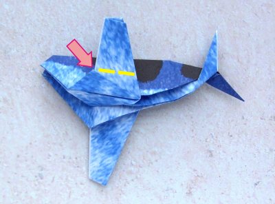 Origami Walvis vouwen