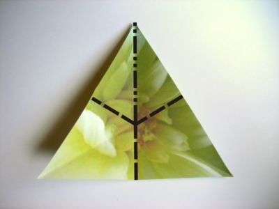 diagrammen voor een wit origami bloemetje