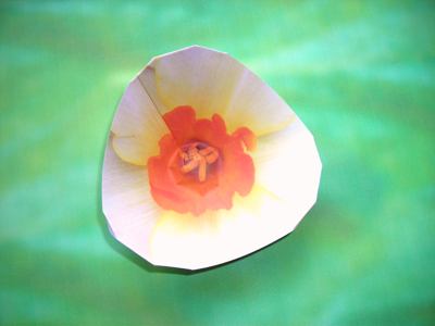 a white origami flower