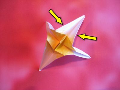 origami bloemetje maken