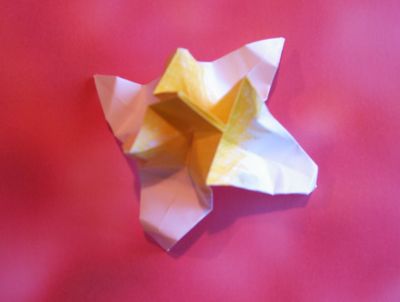 origami bloemetje maken