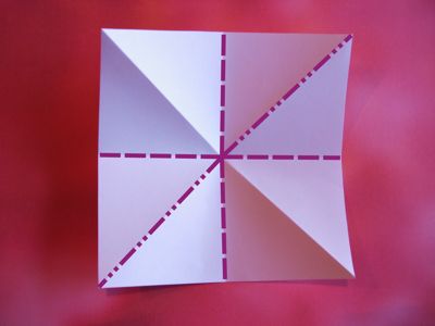 origami bloemetje maken