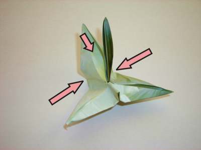 diagrammen voor een wit origami bloemetje