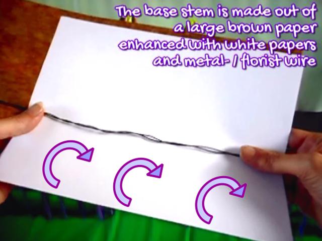 Treurwilg boompje van papier maken Treurwilg boompje van papier maken