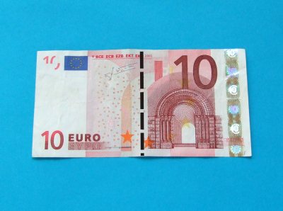 euro biljet om een molen van te vouwen