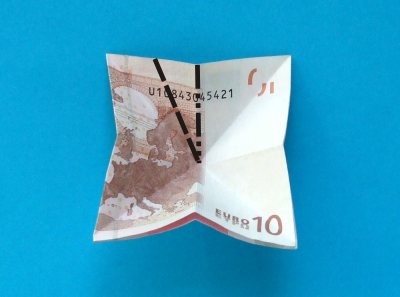 how to fold a money origami windmill