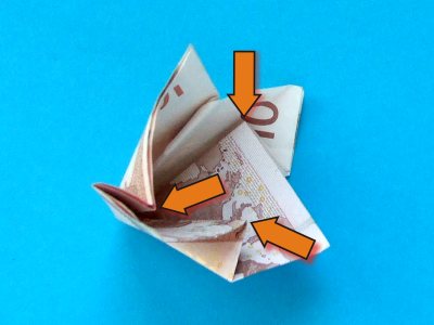 how to fold a money origami windmill