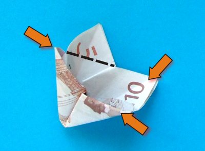 how to fold a money origami windmill