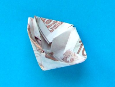 how to fold a money origami windmill