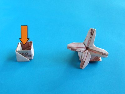 how to fold a money origami windmill