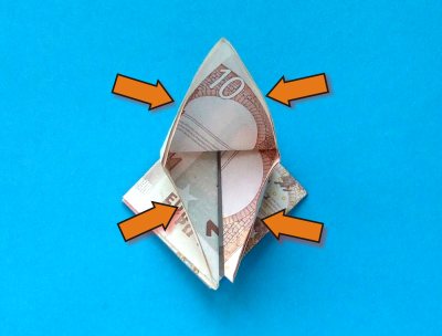 how to fold a money origami windmill