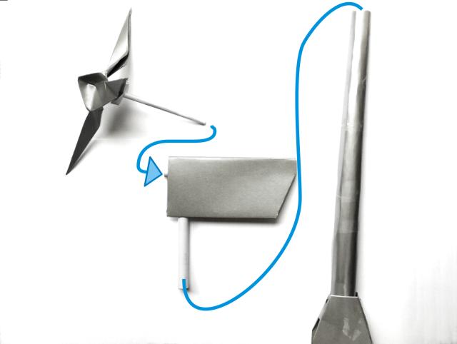 Windturbine van papier maken