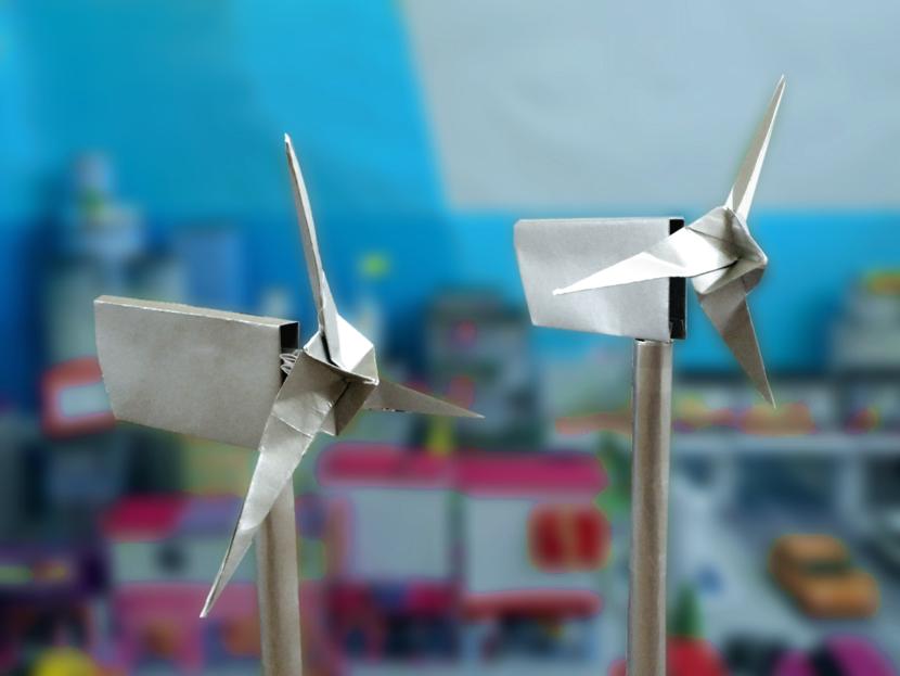 Windturbines van papier Windturbines van papier