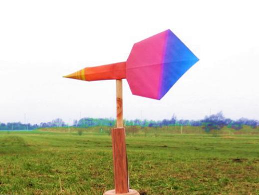 Origami wind vane