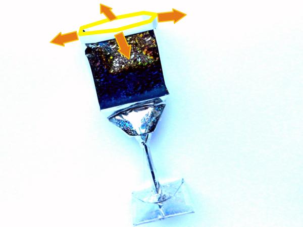 Fold an Origami wine glass
