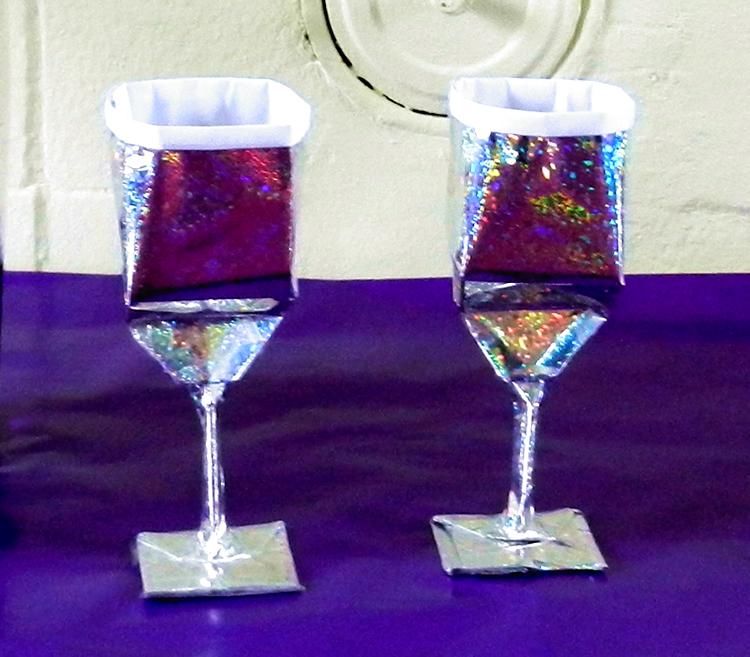 Origami wine glasses