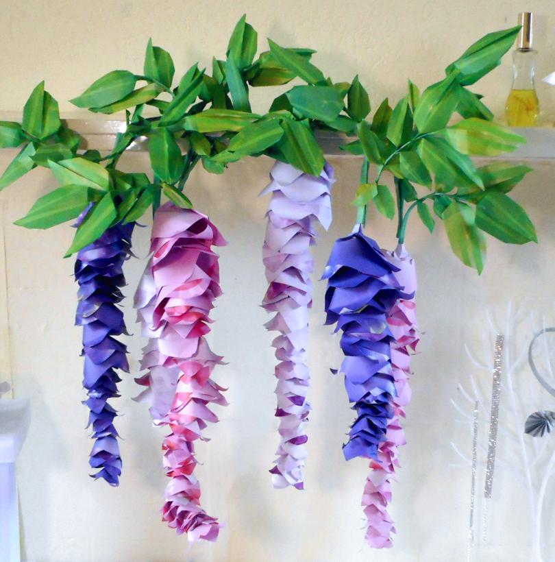 Origami Wisteria Flowers