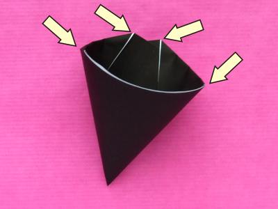 how to fold an origami witch hat