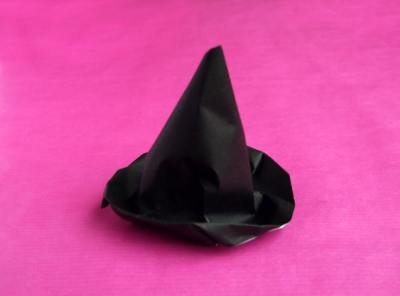 folded origami witch hat