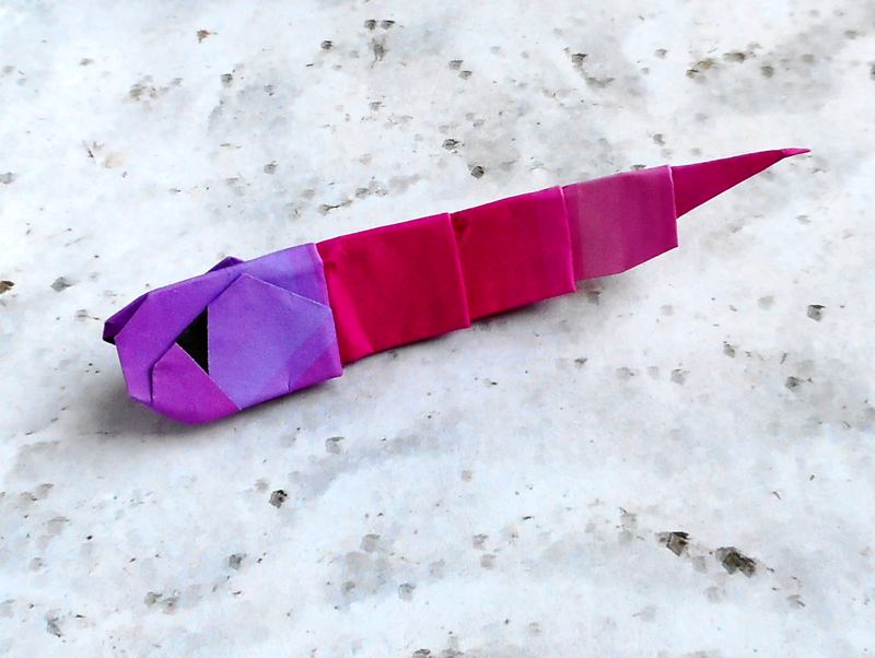Origami wurm Origami wurm