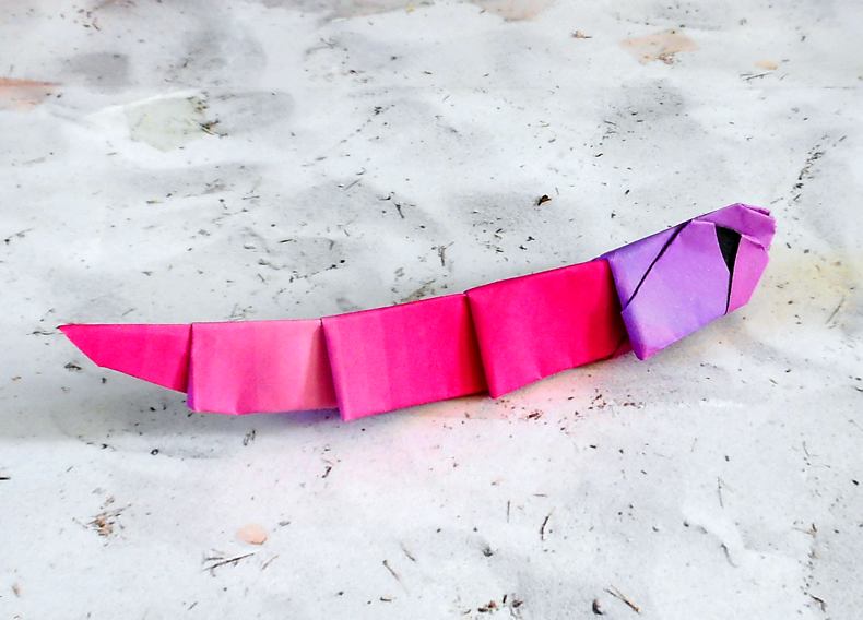 Origami wurm Origami wurm