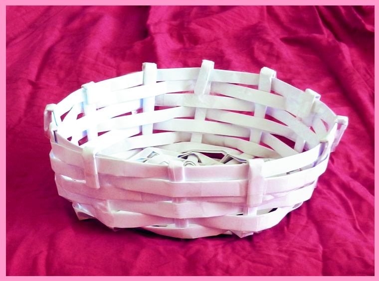 Paper woven basket