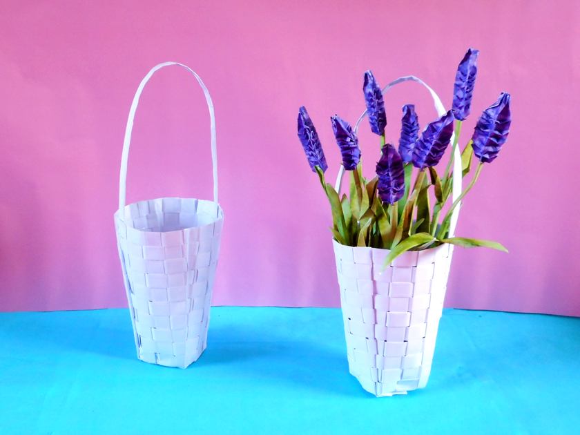 Paper woven baskets