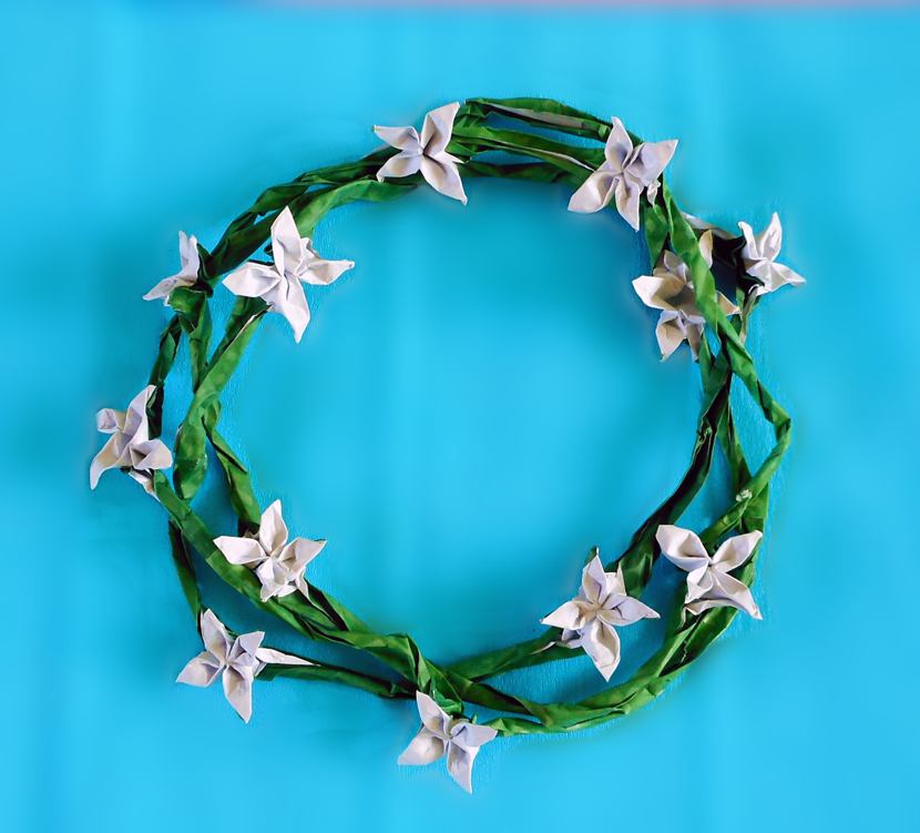 Origami wreath